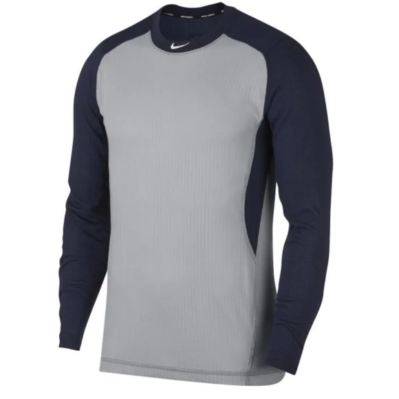 Nike Other - Nike Men's Long Sleeve Baseball Top New NWT Large Gray Navy Blue
